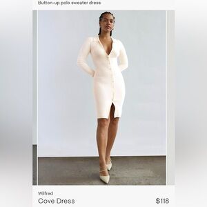 Aritzia Wilfred Cove Dress light birch size M